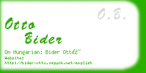 otto bider business card